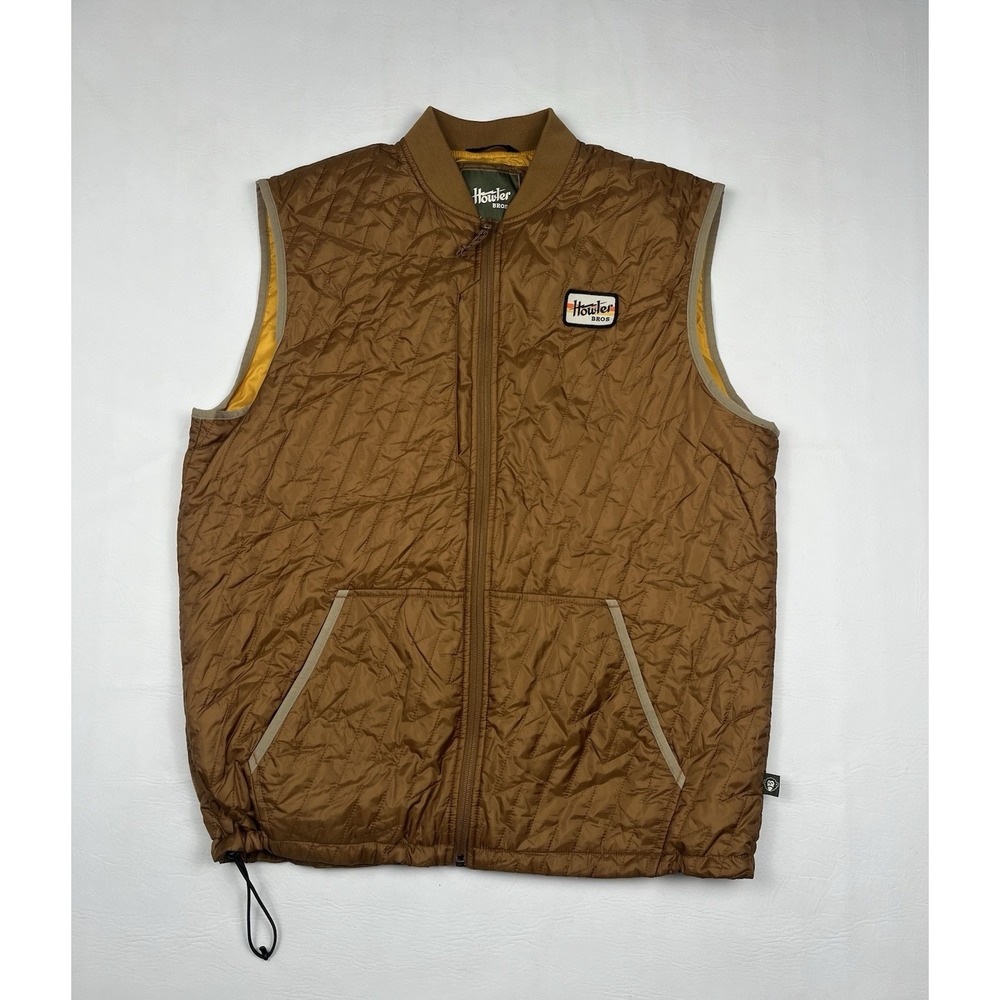 Howler Brothers Voltage Quilted Vest Mens XL Brown Coppermine Primaloft